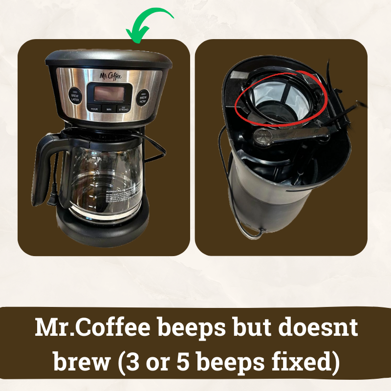 Mr coffee beeps but won't brew